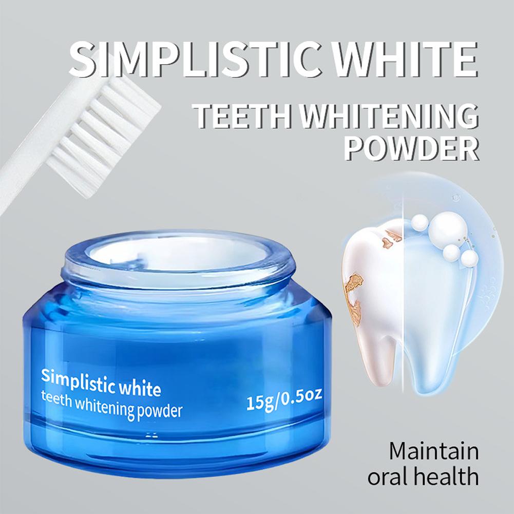 Teeth Whitening At Home - Simplistic Teeth Whitening Powder Reduces Stubborn