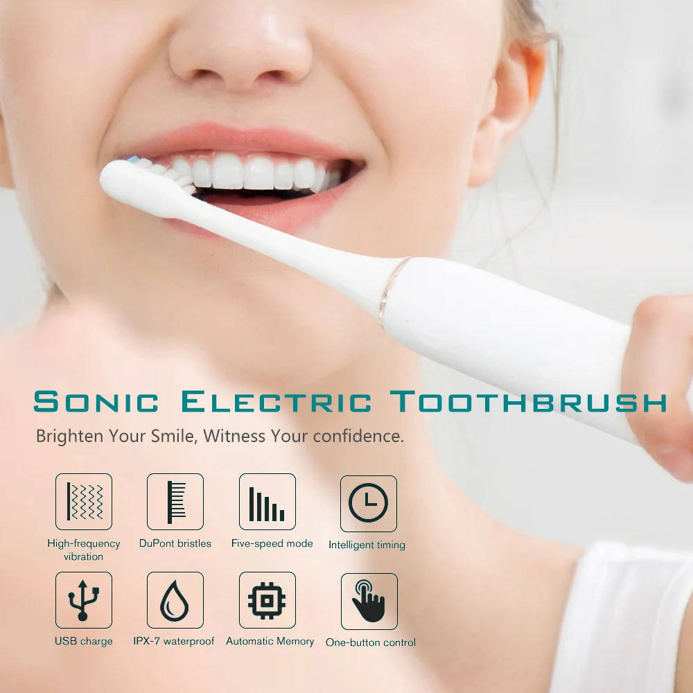 Sonic Electric Toothbrush Smar - Teeth Whitening Or Tooth Whitening ulasan dan harga