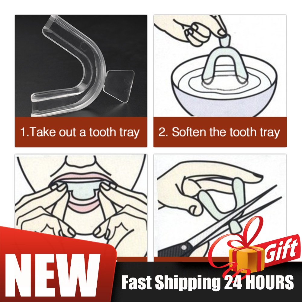 2/4pcs Soft Tooth Orthodontic  - Teeth Whitening Mouth Guard ulasan dan harga