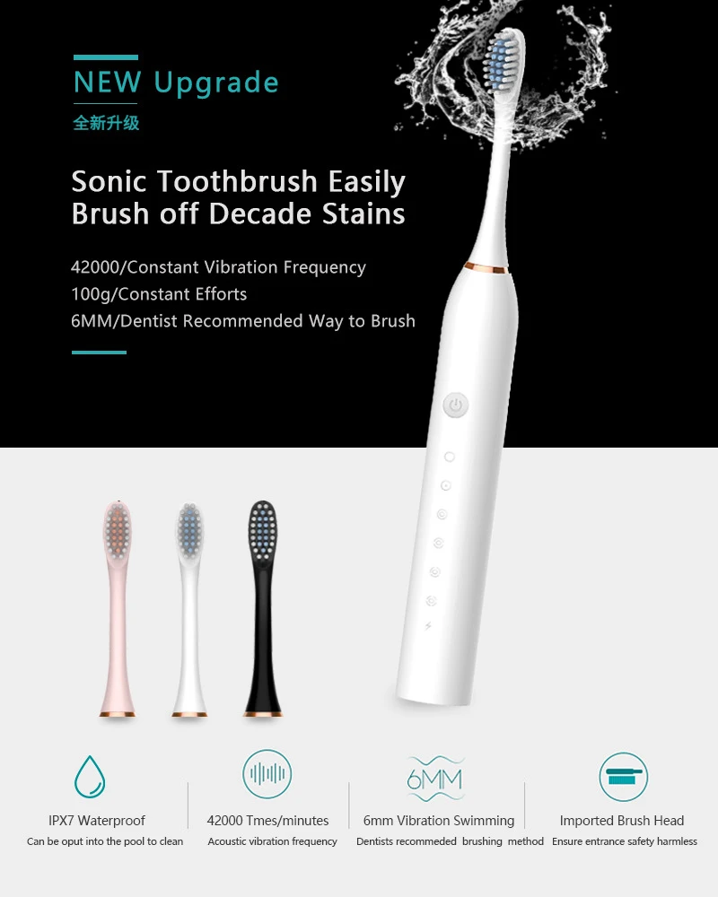Sonic Electric Toothbrush Adul - Teeth Whitening Or Tooth Whitening ulasan dan harga