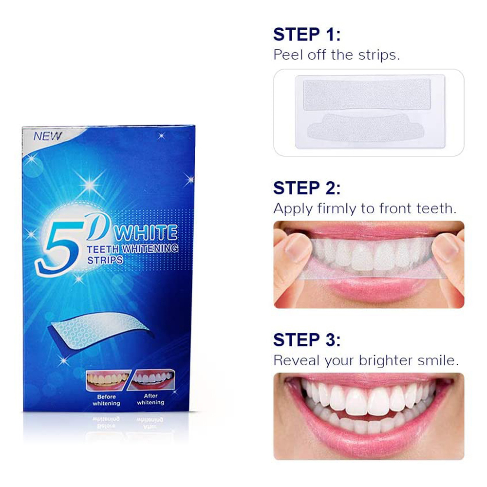 5D White Teeth Whitening Strip - Teeth Whitening At Home ulasan dan harga